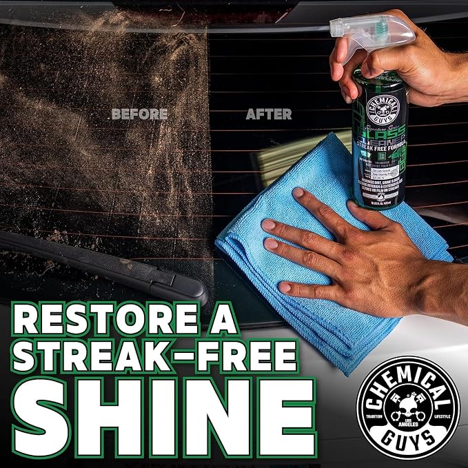 Chemical Guys Glass Cleaner Signature Series - Ammonia-Free Window and Mirror Spray for Cars, Trucks, SUVs, and RVs - Safe for Tinted Glass, Windshields, Household Windows & Interior Surfaces - 16 oz