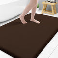 Smiry Memory Foam Bath Mat 40x32, Extra Soft and Absorbent Bathroom Mats, Non Slip Washable Carpet for Floor, Shower and Tub, Brown