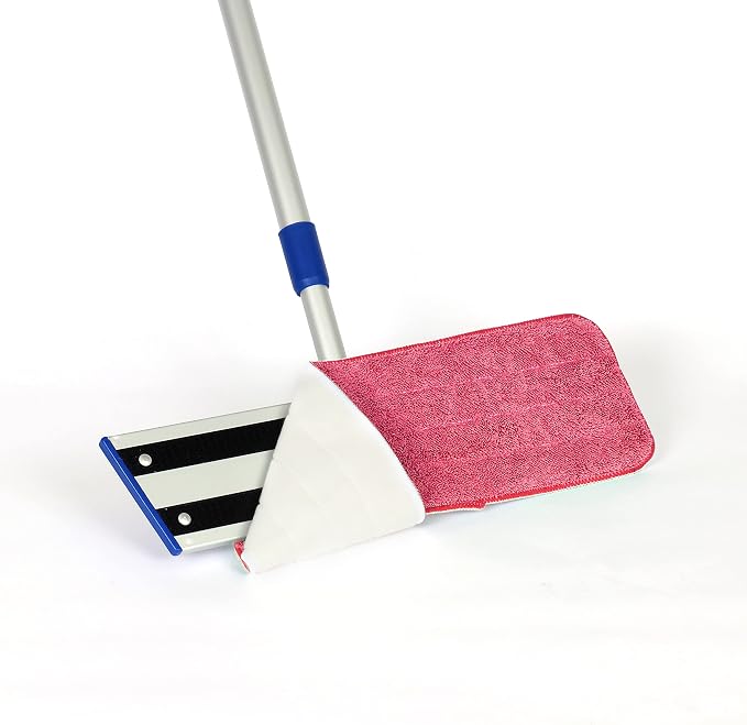 Arkwright Spray Mop Replacement Pads - (Pack of 12) Bulk Microfiber Flat Dry and Wet Refill Mop Pads Floor Cleaning, Compatible with Bona and Rubbermaid, Fits All Mop Heads, 24 in, Red