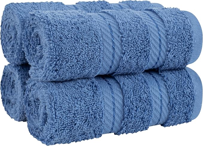American Soft Linen 100% Cotton Luxury Turkish Towels, 4 PC Washcloth Set | Soft Absorbent Quick Dry OEKO Tex Standard 100 Certificated Durable Machine Washable Breathable Premium Hotel Quality