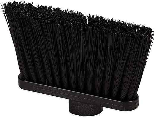 Carlisle FoodService Products CFS 3686403 Duo-Sweep Plastic Coated Metal Handle Wide Warehouse Broom, Synthetic Bristles, 5" Trim x 11" Width Bristle, 48" Overall Length, Black,(pack of 1)