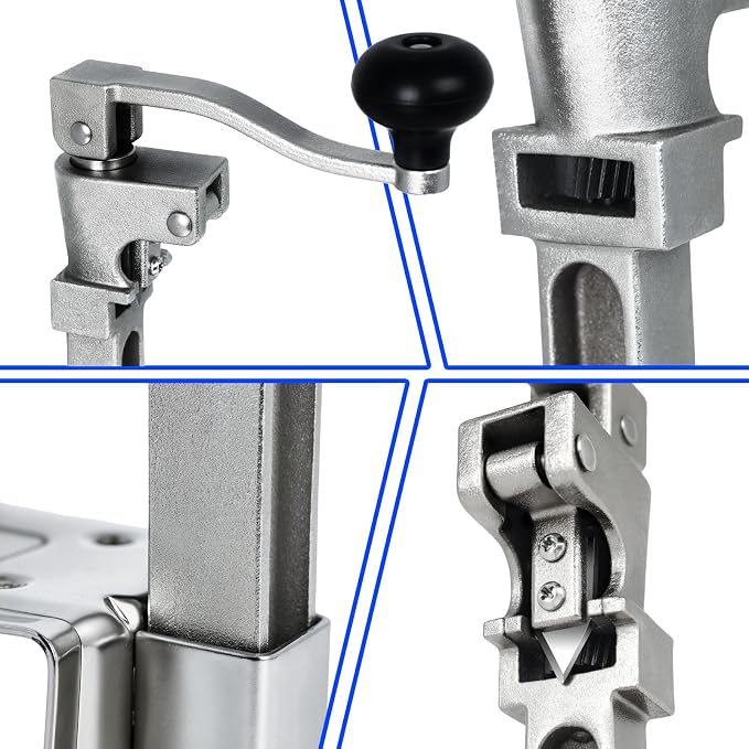 Commercial Can Opener Heavy Duty, 16" Stainless Steel Manual Table Can Opener for #10 Cans up to 10" Tall, Industrial Kitchen Tool with Cast Steel Base & Stainless Steel Blade