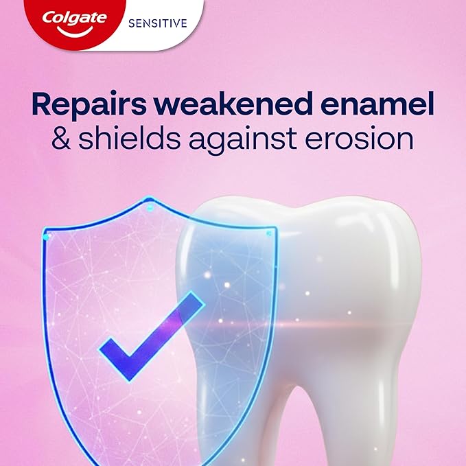 Colgate Sensitive Enamel Health Toothpaste for Sensitive Teeth, 24 Pack, Toothpaste with Fluoride and 5% Potassium Nitrate, Helps Prevent Bad Breath, Soothing Peppermint Flavor, 6 oz, 24 Pack