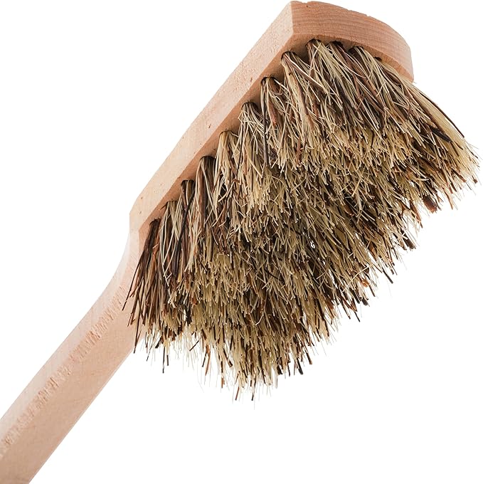 Redecker Wheel Brush, Extra-Long Handle, Scrub Boots/Shoes and Car Tires, Beechwood and Durable Union Fiber, 17-3/4 Inches, Made in Germany
