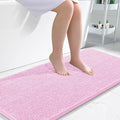 OLANLY Large Bathroom Rugs 45x27, Extra Soft Absorbent Chenille Bath Rugs, Rubber Backing Quick Dry, Machine Washable Bath Mats for Bathroom Floor, Tub and Shower, Home Decor Accessories, Pink