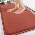 OLANLY Memory Foam Absorbent Bathroom Rugs Mats 30x20, Rustic Terracotta | Soft Quick Dry Bath Rugs Mats, Non-Slip, Machine Washable Carpet for Bathroom Floor, Tub and Shower, Home Decor Accessories