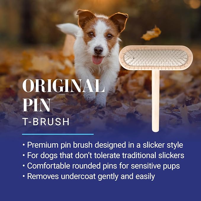 Chris Christensen Mini Grooming Brush - Comfortable High-Grade Stainless-Steel Rounded and Polished Pins - Removes Long & Loose Hair from Dogs & Cats