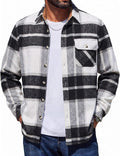 COOFANDY Mens Flannel Shirts Long Sleeve Plaid Button Down Shirt Jacket | Soft Brushed Cotton, 13 oz Flannels, Pen Slot, One Flap Pocket, Lightweight Fall Shirts for Work Outdoor Casual Wear