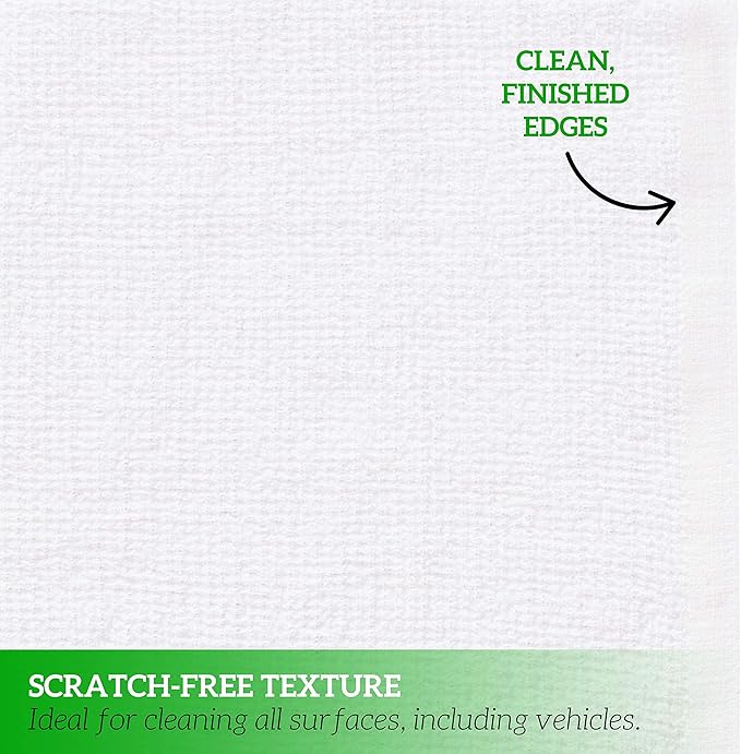 GREEN LIFESTYLE Terry Towels 14" x 17" 60 Pack - Cotton Bar Towels, Cleaning Rags, Absorbent Terry Cloth Kitchen Towels for Restaurant, Food Service and Home Use (White with Orange Stripe)