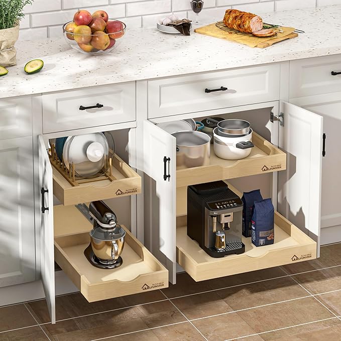 WelFurGeer Soft Close Pull Out Drawers for Cabinets, 20" W x 21" D Pull Out Cabinet Drawer with Heavy Duty Slides, Pull Out Cabinet Organizer, Cabinet Drawers Slide Out, Pull-Out Home Organizers