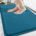 OLANLY Memory Foam Bathroom Rugs 30x20, Absorbent Bath Mat, Peacock Blue | Soft Quick Dry Bath Rugs Mats, Non-Slip, Machine Washable Carpet for Bathroom Floor, Tub and Shower, Home Decor Accessories