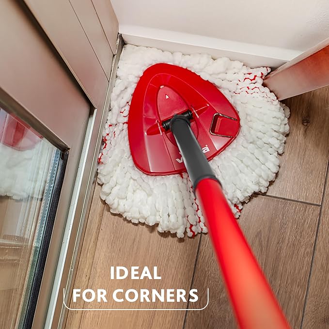 Vileda Turbo Spin Mop and Bucket Set with Foot Pedal Wringer | Telescopic Handle 65-131 cm, Microfibre Mop Head, Machine Washable Refill, 5 Year Guarantee, Frustration-Free Packaging