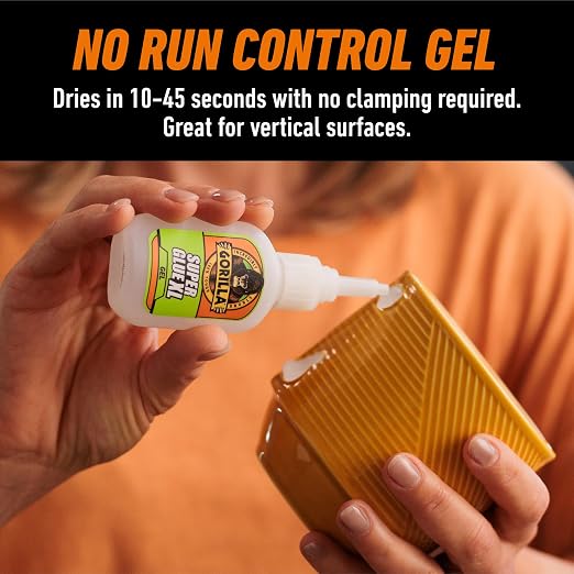Gorilla Super Glue Gel XL, Clear Glue, 25 Gram (Pack of 2) - All Purpose and Fast Setting for Projects and Repairs