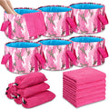 FillTouch 12 Pcs 15L Foldable Foot Soaking Tub Kit Portable Foot Bath Tub for Soaking Feet with Towel and Storage Bag Soak Spa Bucket for Travel Camping(Camouflage,Pink)