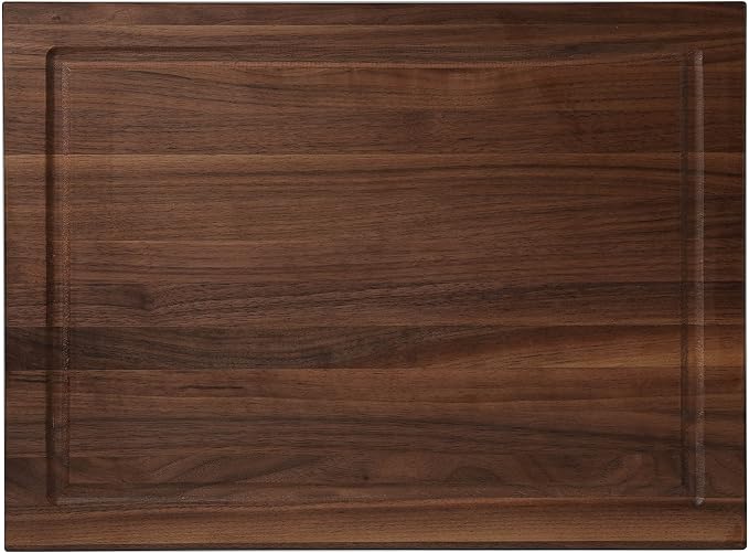 Walnut Cutting Board for Kitchen, USA Grown Hardwood, 16 x 12, with Invisible Inner Handle, Prefinished with Food-Grade Oil, Suitable for Kitchen Edge Grain, 1" Thick