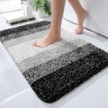OLANLY Bathroom Rugs Mat 30x18, Extra Soft Absorbent Microfiber Bath Rugs, Rubber Backing, Quick Dry, Machine Washable Bath Mats for Bathroom Floor, Tub and Shower, Home Decor Accessories, Black