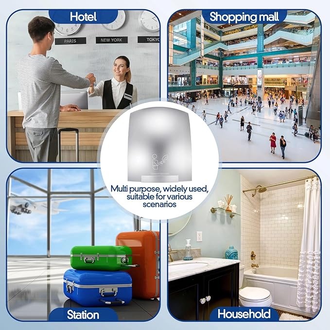 Rossesay 2 Pcs Electric Hand Dryer Commercial Compact Air Wiper Automatic Hand Air Dryer for Dry Machine Wall Business Home Household Restroom Office Mall, 110v,1200W (Silver)