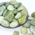 Pulovin 15 lbs Jade Pebbles for Indoor Plants, 1-2 Inch Polished River Rocks, Decorative Garden Rocks Outdoor Landscaping, Large Natural Stone for Walkways, Yard, Vases, Crafts