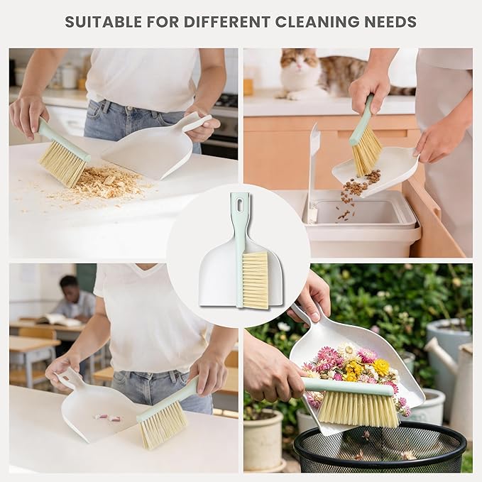 Vigar - Hand Sweeping Set - Includes Brush and Dustpan - ‎19 x 4 x 25.5 cm - ZeroLine - 100% Recyclable Materials - Coupling System - in Grey