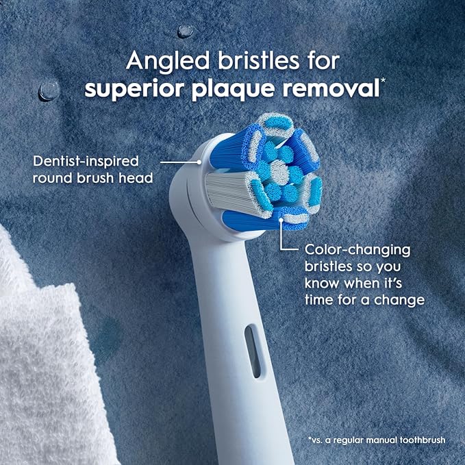 Oral-B iO Series Ultimate Clean Electric Toothbrush Replacement Brush Heads for an Oral-B Electric Toothbrush, 4 Count, Black