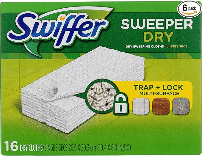 Swiffer Sweeper Dry Sweeping Cloths 16 ea (Pack of 6)