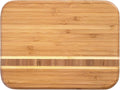 Totally Bamboo Barbados Small Bamboo Cutting Board, 9 x 6.5 Inches | Small cutting board for fruit, vegetables, garnishes, and sandwiches. End-grain bamboo inlay adds standout style.