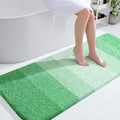 OLANLY Large Bathroom Rugs Mat 54x24, Extra Soft Absorbent Microfiber Bath Rugs, Rubber Backing, Quick Dry, Machine Washable Bath Mats for Bathroom Floor, Tub and Shower, Home Decor Accessories, Green