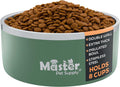 Master Pet Supply Stainless Steel Dog Bowls - 64 oz, Heavy Duty - Camo Patrol, Double Wall Extra-Thick Insulated, Non-Slip Pet Water Bowl for Dogs, Cats & Pets, Anti Rust Metal, Dish Washer Safe