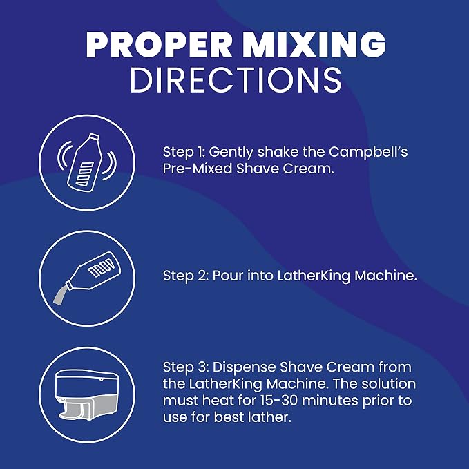Campbell’s Pre-Mixed Liquid Shave Cream Lather, Barber Shaving Cream Lather Solution, Professional Shaving Supplies and Products, 64 Ounces - 2 Bottles