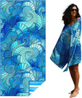 Widdonen Microfiber Beach Towel,Compact 71x32 Inch,Lightweight,Blue | Extra Large,Sand Free,Thin,Absorbent,Quick Dry for Camping,Hiking,Swim,Pool,Bath,Picnic,Gym,Cruise Essentials,Adult Gifts