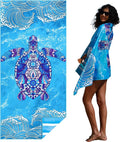 Widdonen Microfiber Beach Towel,Compact 71x32 Inch,Lightweight,Turtle | Extra Large,Sand Free,Thin,Absorbent,Quick Dry for Camping,Hiking,Swim,Pool,Bath,Picnic,Gym,Cruise Essentials,Adult Gifts