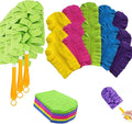 Reusable Chenille Microfiber Dust Duster, 2026 New Electrostatic Fleece Refills with Extendable Handle for Furniture, Electronics, Blinds, Car Interior – Lightweight, Washable (3handles+15refills)