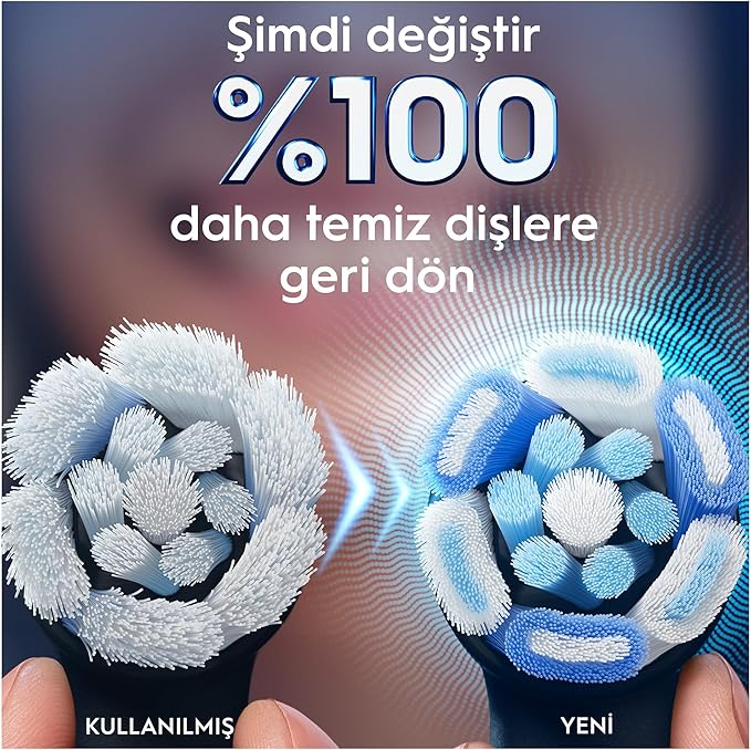 Oral-B Lot of 6 Ultimate Clean Replacement Toothbrush Heads, Authentic, Black, Deep Cleaning, Plaque Removal, Round Brush Head for Oral B iO Electric Toothbrushes