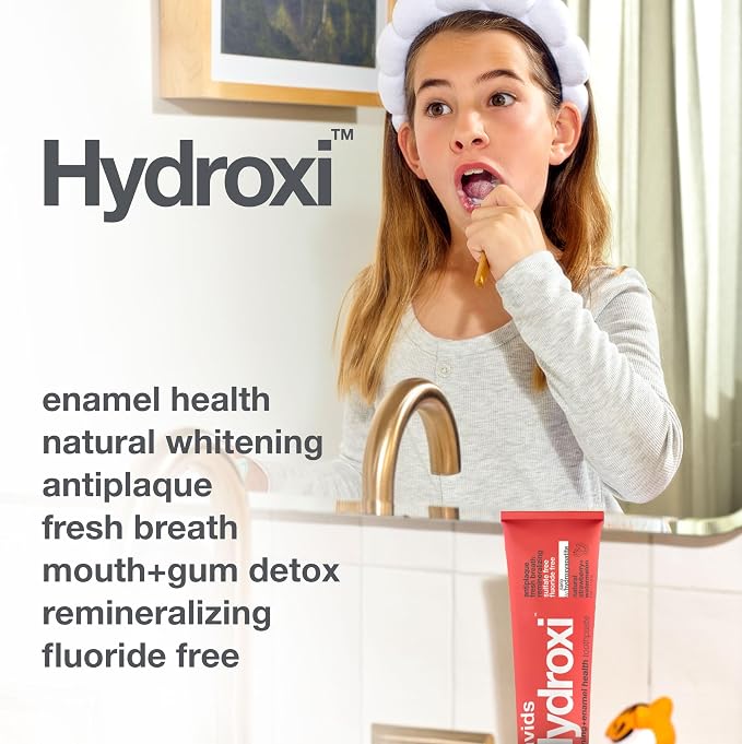Davids Nano Hydroxyapatite Whitening Antiplaque Strawberry Watermelon 4oz | SLS Free, Promotes Enamel Health, Kid-Friendly Flavor, Made in USA, Davids Hydroxi Collection Toothpaste