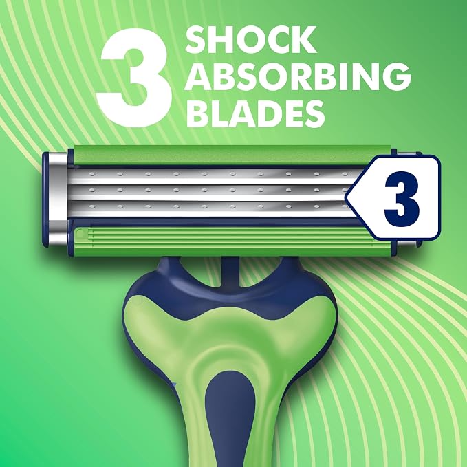 Gillette Sensor3 Sensitive Disposable Razors for Men, Enhanced Lubrastrip Glides Easily Over Your Skin, 8 Count (Pack of 2)