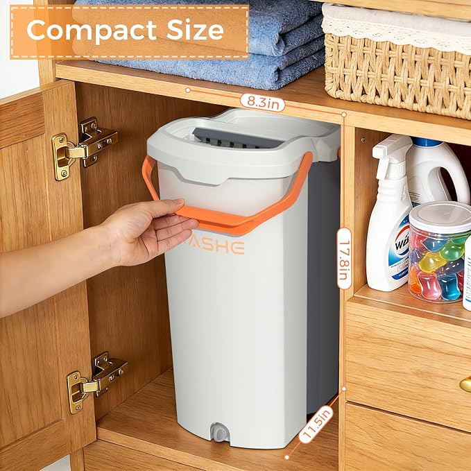 Flat Mop and Bucket Set with Wringer, Hands-Free Floor Mop System | Detachable Stackable Bucket, Hands-Free Wringing, Wet & Dry Microfiber Pads, Wall & Floor Cleaning