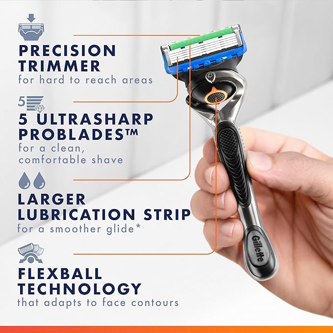 Gillette Fusion5 ProGlide Razor Refills for Men 10 Count + Fusion5 ProGlide Shield Refills 4 Count, 14 Total Blade Refills