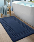 DEXI Bath Mats Bathroom Rug Non Slip Bathmat, 43x24 Navy Blue | Large Soft Microfiber Carpet, Washable, Absorbent Quick Dry for Shower Floor Sink
