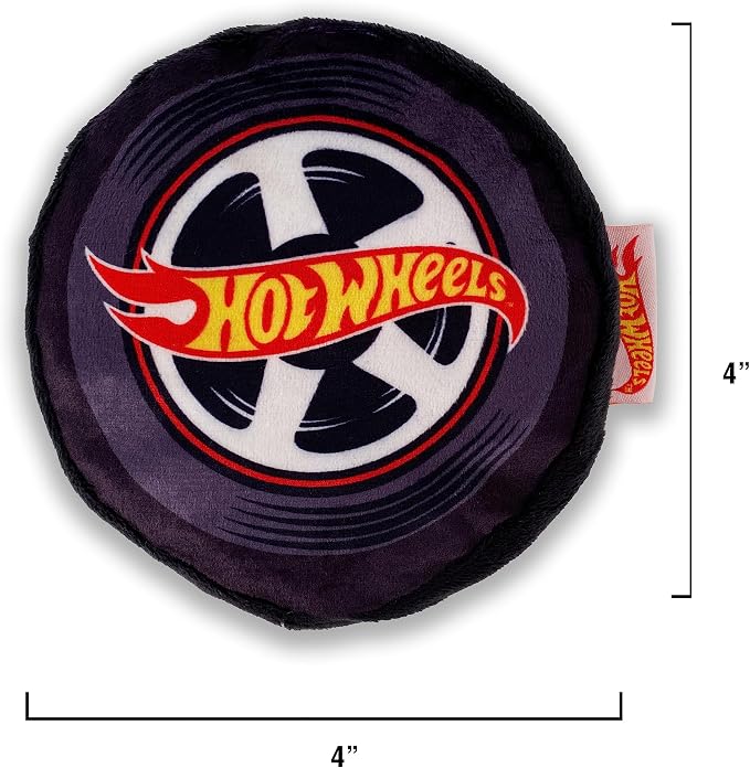 Megatoys Hot Wheels Plush Car Pet Bed – Themed Blue Car Design for Dogs and Cats with Toy Steering Wheel and Tire