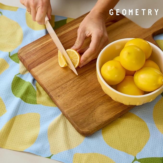 GEOMETRY Spring Kitchen Towels - Quick Dry Microfiber Cloth Spring & Summer Dish Towels for Kitchen Drying - Premium Quick Dry Towel - Lilac Sunburst, 18" x 30" - 2-Pack