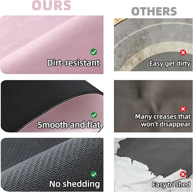 TYUU Toilet Rug, Thin Toilet Rugs U Shaped Washable Non Slip Absorbent Quick Dry Low Pile Toilet Mat, 20"x24" U Shape Pink