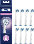 Oral-B Sensitive Clean Replacement Brush Heads x 8 Original Refill for Electric Toothbrush, White, 200 gram
