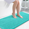 OLANLY Bathroom Runner Rugs 47x24, Extra Soft Absorbent Chenille Bath Rugs, Rubber Backing Quick Dry, Machine Washable Long Bath Mats for Bathroom Floor, Tub and Shower, Home Decor Accessories, Teal