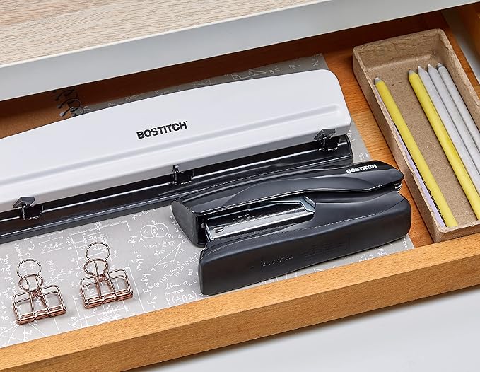 Bostitch Office Heavy Duty Stapler, 40 Sheet Capacity, No Jam, Full Strip, For Classroom, Office or Desk, Black