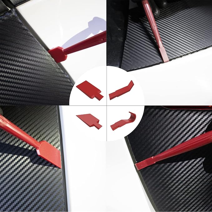 Spanno Vinyl Wrap Tools Kit Window Tint Kits for Automotive, Include Pro Wrapping Squeegee, Plastic Scraper, Felt Squeegee, Vinyl Wrap Gloves, Cleaning Cloth, Rubber Waterblade and Utility Knife