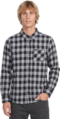 Volcom Men's Long Sleeve Flannel Shirt – Ultra-Soft Brushed Cotton Plaid Button Down