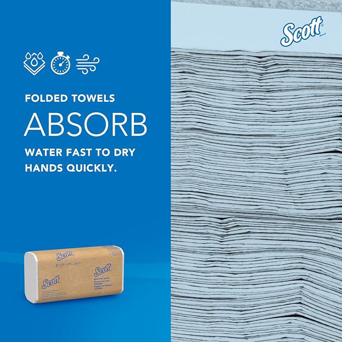 Scott Professional Multifold Paper Towels, Bulk, 16 x 250 Sheets (01840) | Universal, Standard Tier, Absorbency Pockets, Compressed, Compatible with Universal Folded Towel Dispensers