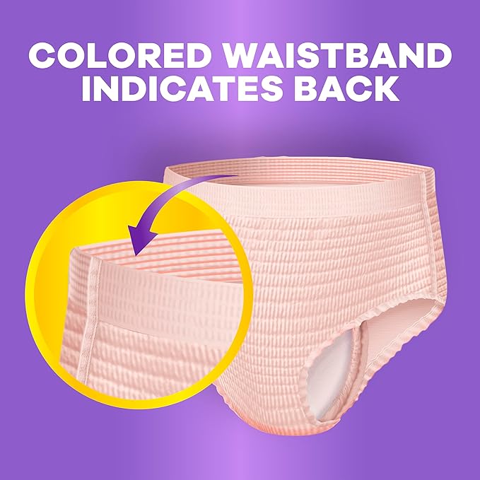 Always Discreet Essentials Adult Diapers for Women, Postpartum Essentials, Disposable Briefs, Unscented Incontinence Underwear Bladder Leak Protection, Size XL, 56 Count
