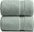 Luxury Bamboo Rayon Oversized Bath Towel Set | 2-Pack | Soft | Eucalyptus | 35% Bamboo Rayon - 65% Zero Twist Cotton | Absorbent Quick-Dry Towels for Bathroom | Ultra Soft | OEKO-TEX Standard 100