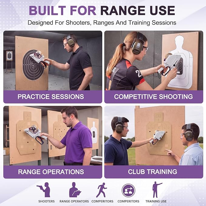 Label Applicator Gun Target Paster Gun, Handheld Target Patch Applicator for Paper Shooting Targets, Manual Label Pasting Tool for Range Maintenance Shooting Training